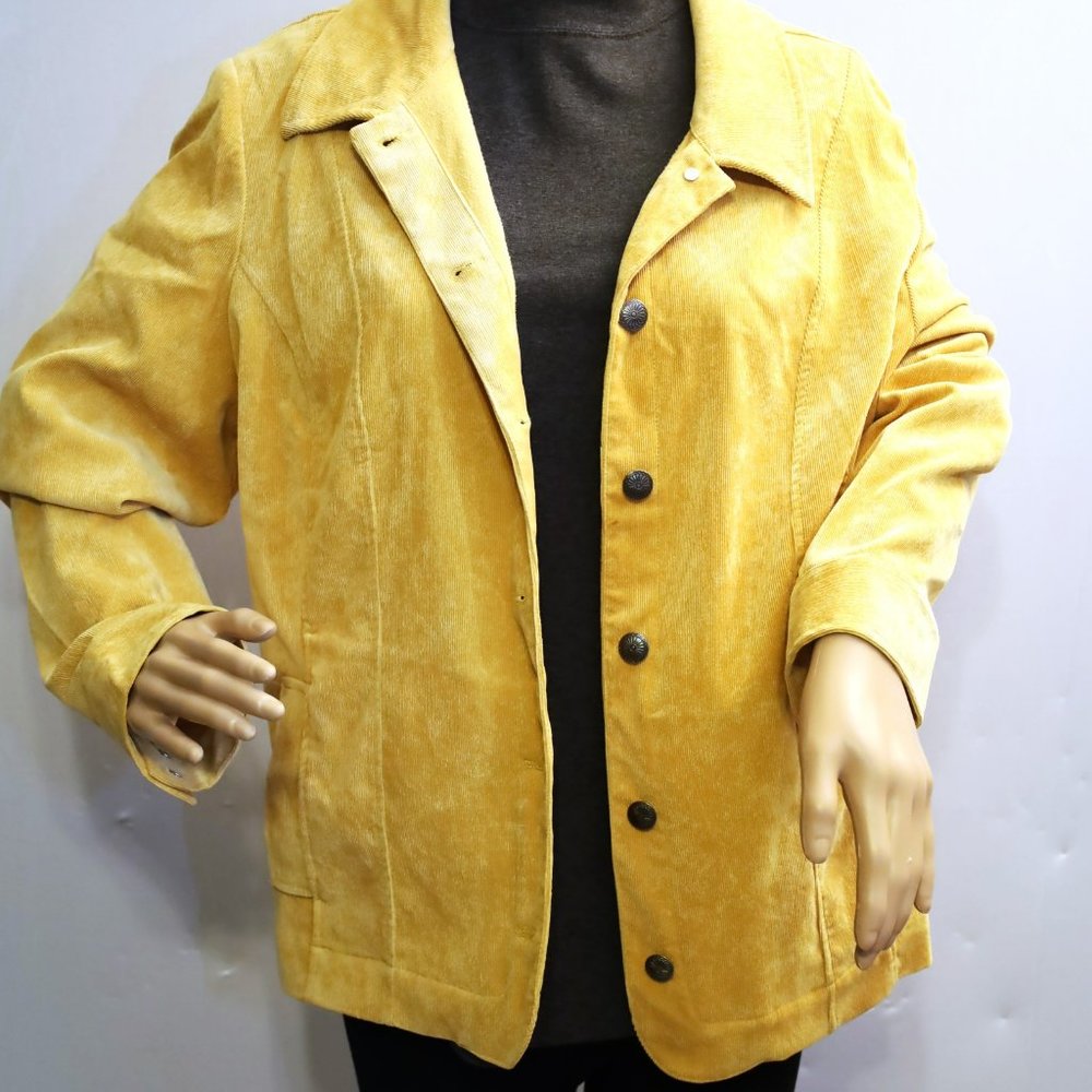 CJ Banks Gold Corduroy Shacket #785